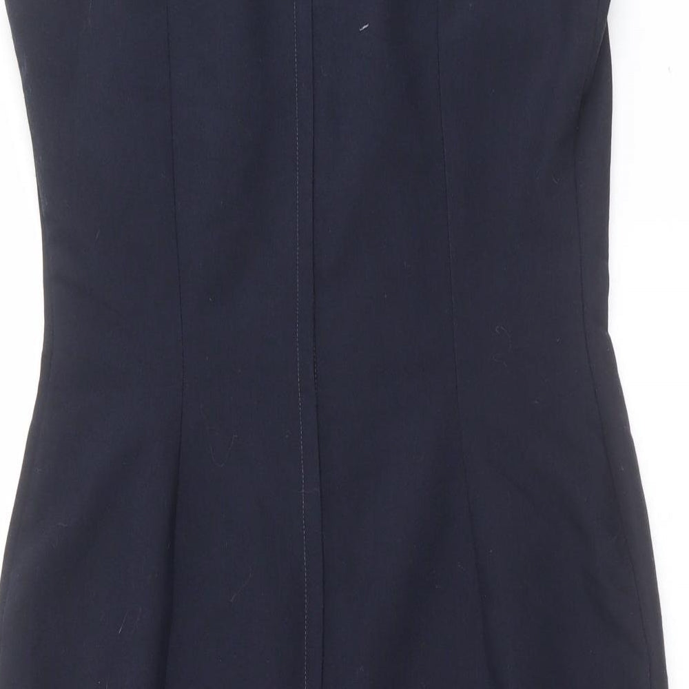 Preworn Womens Blue  Polyester Shift  Size 10  Round Neck