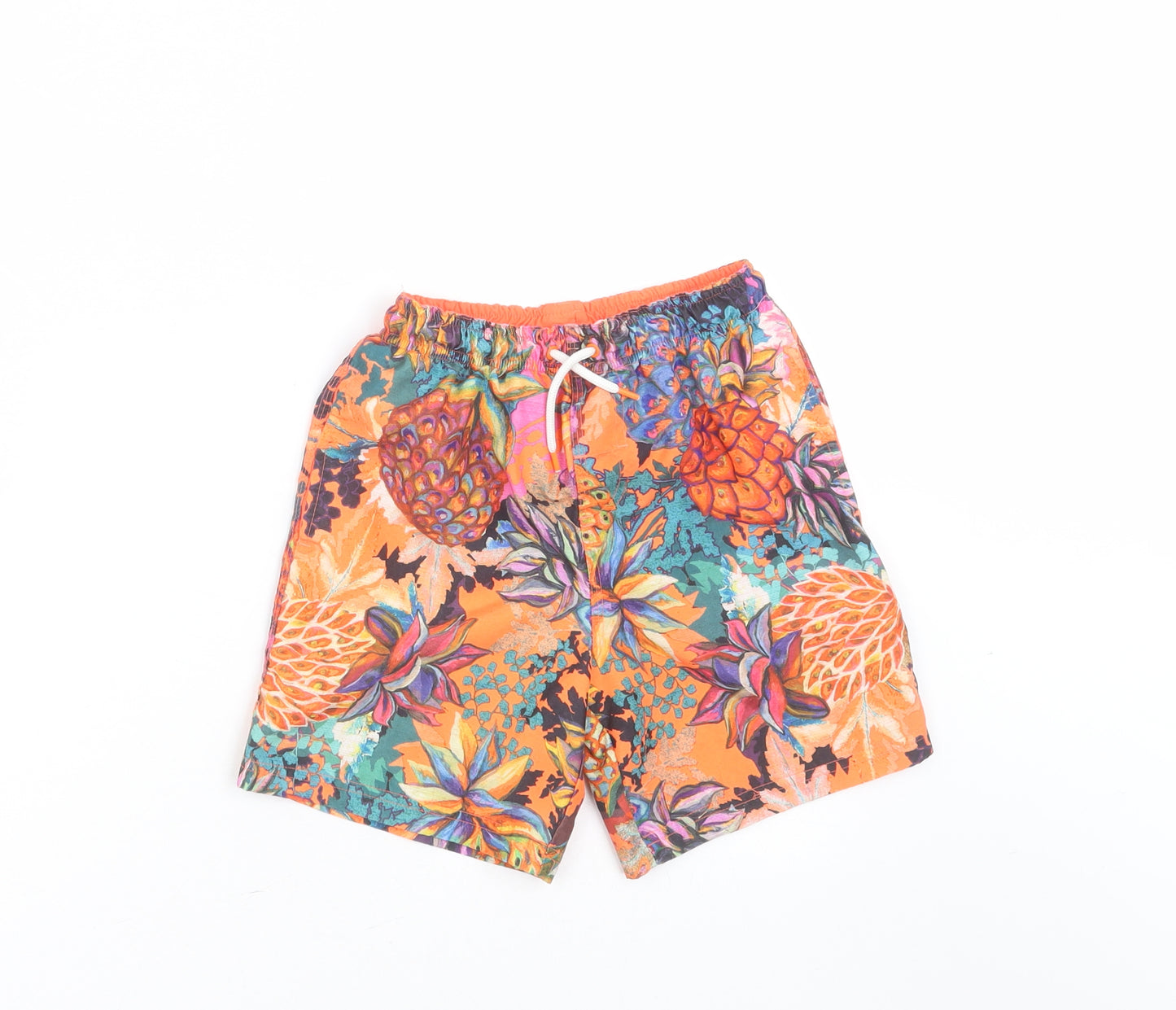 NEXT Boys Multicoloured Floral Polyester Bermuda Shorts Size 6 Years  Regular  - swim short