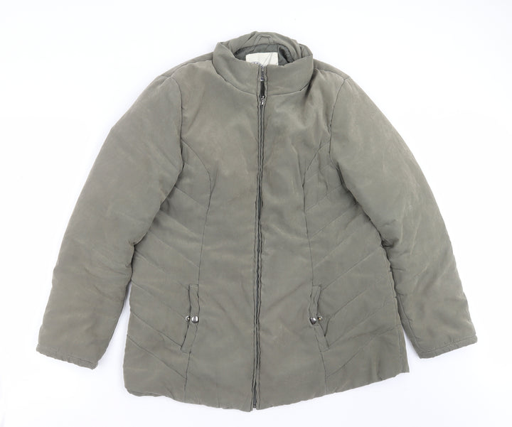 BHS Womens Green   Jacket Coat Size 18  Zip