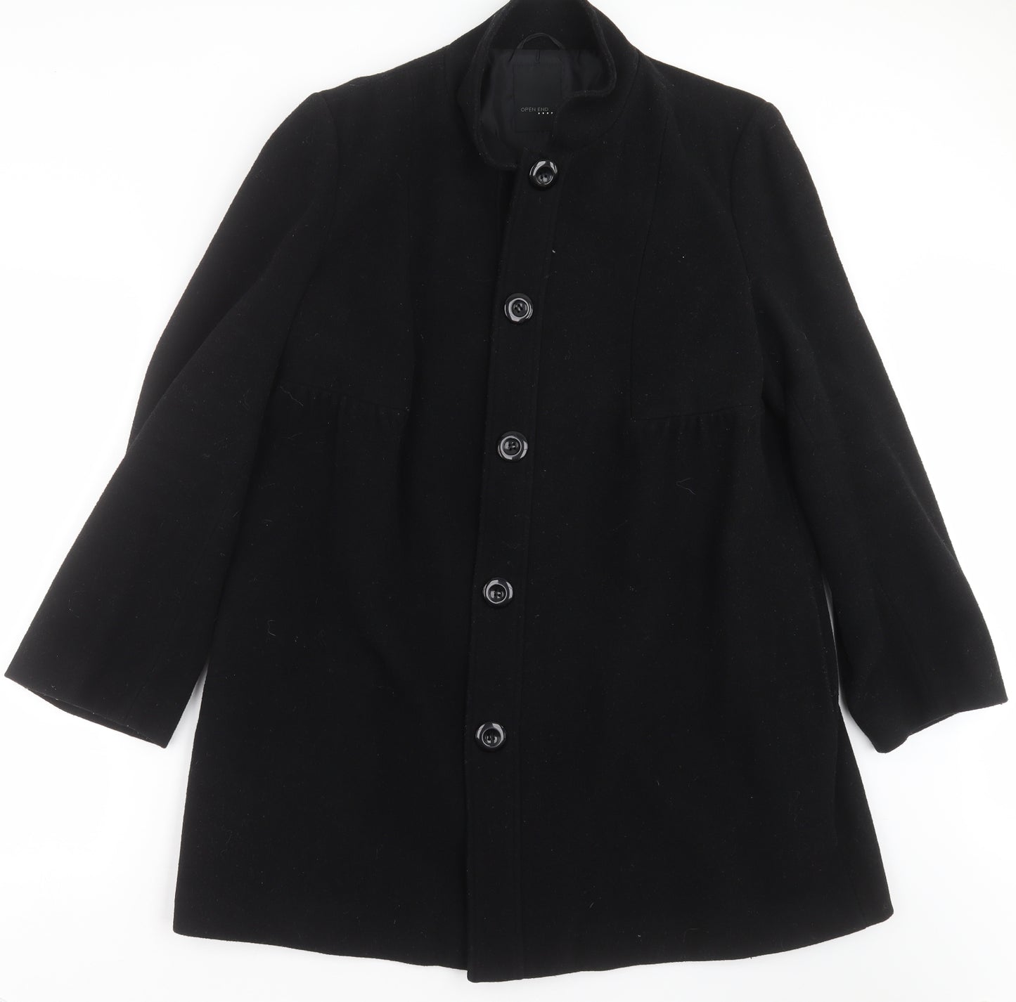 Open End Womens Black   Jacket Coat Size 18  Button