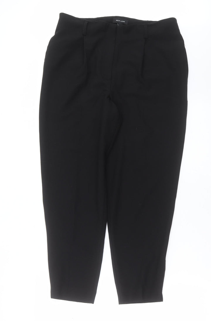 New Look Womens Black  Polyester Trousers  Size 12 L26 in Regular