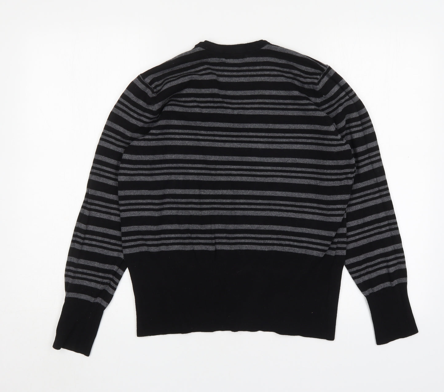 Debenhams Womens Multicoloured V-Neck Striped Viscose Pullover Jumper Size 18