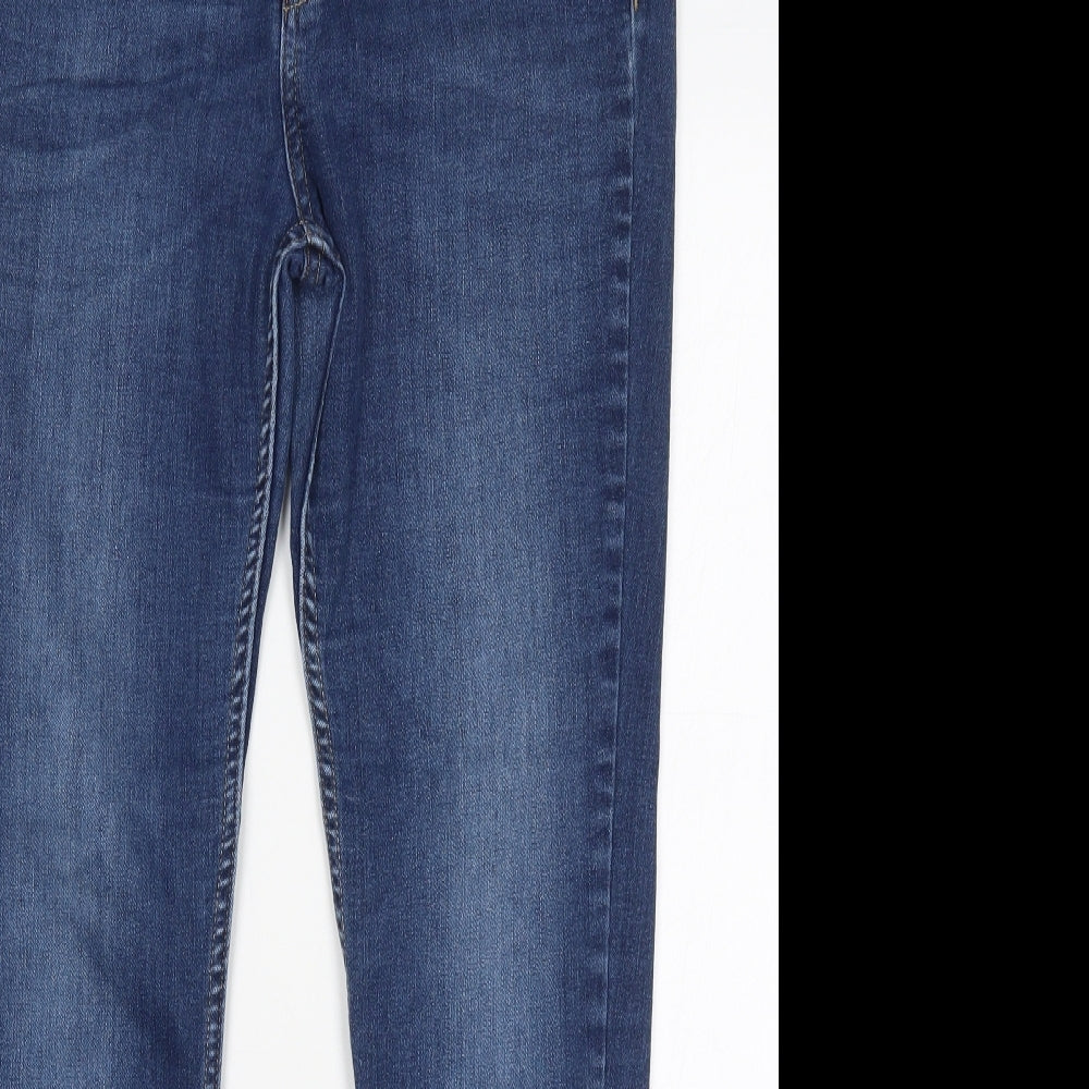 NEXT Womens Blue  Cotton Skinny Jeans Size 16 L29 in Regular
