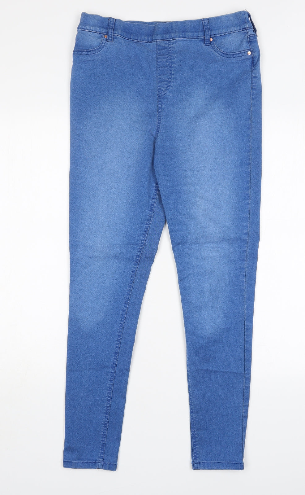 F&F Womens Blue  Cotton Jegging Jeans Size 14 L29 in Regular