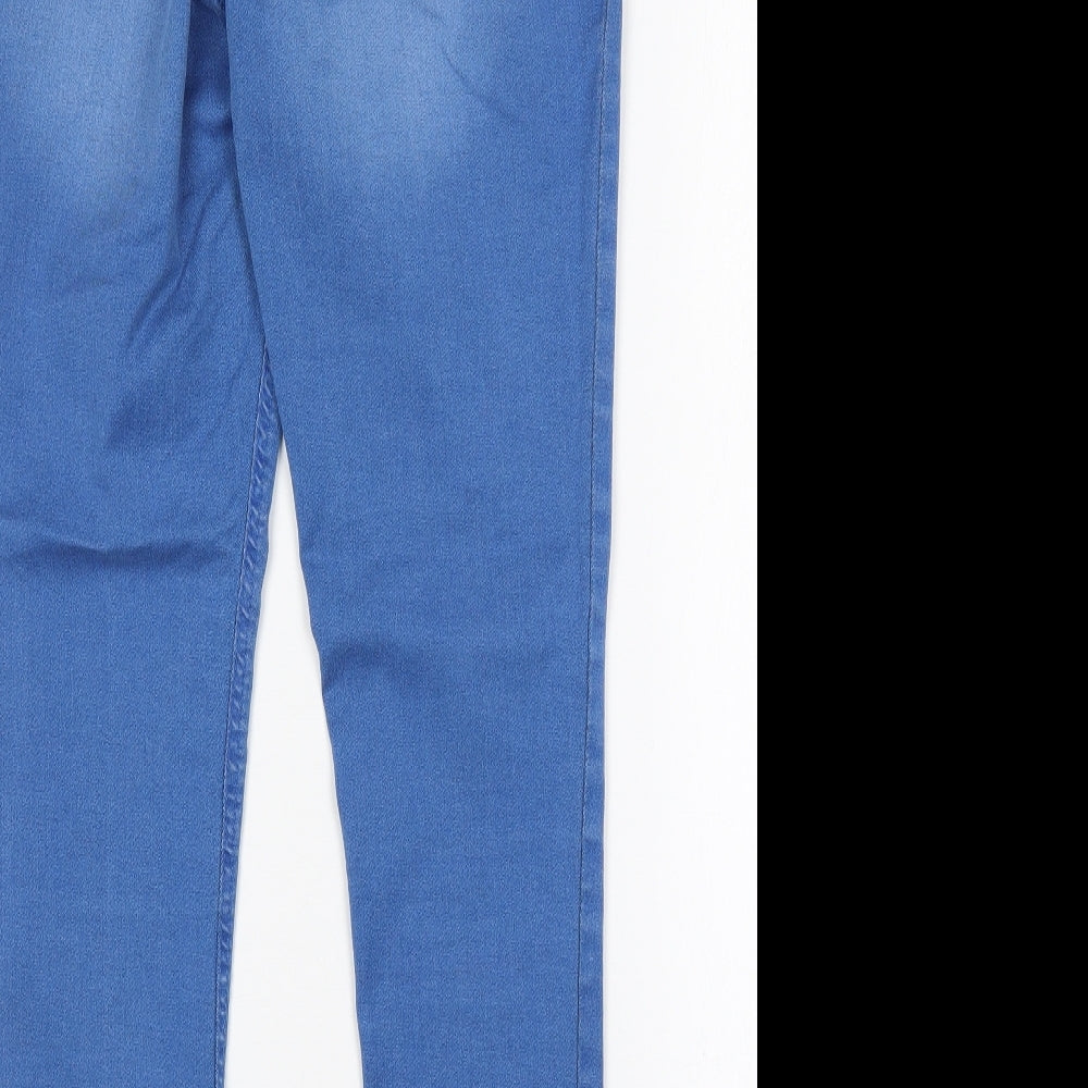 F&F Womens Blue  Cotton Jegging Jeans Size 14 L29 in Regular