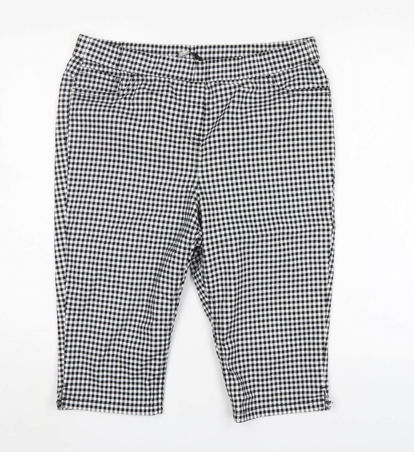 George Womens Multicoloured Houndstooth Cotton Chino Shorts Size 16 L16 in Regular