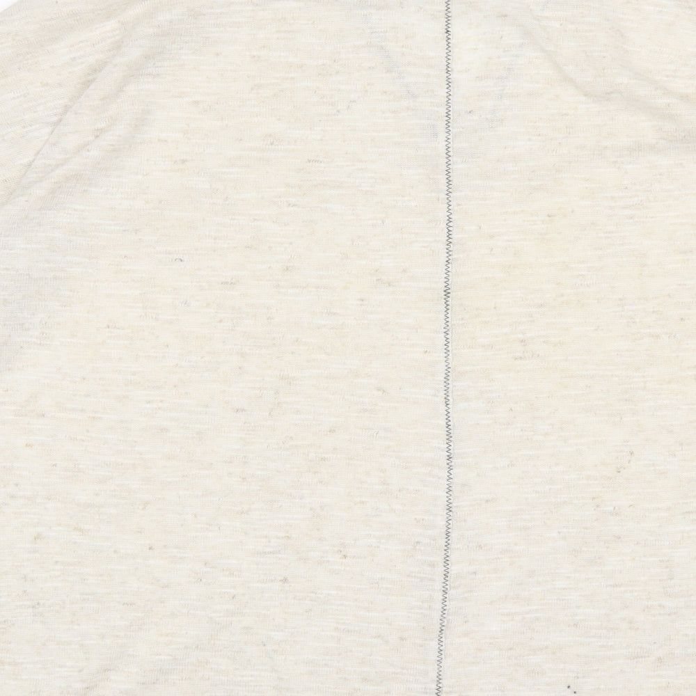 NEXT Womens Beige V-Neck  Polyester Pullover Jumper Size 18