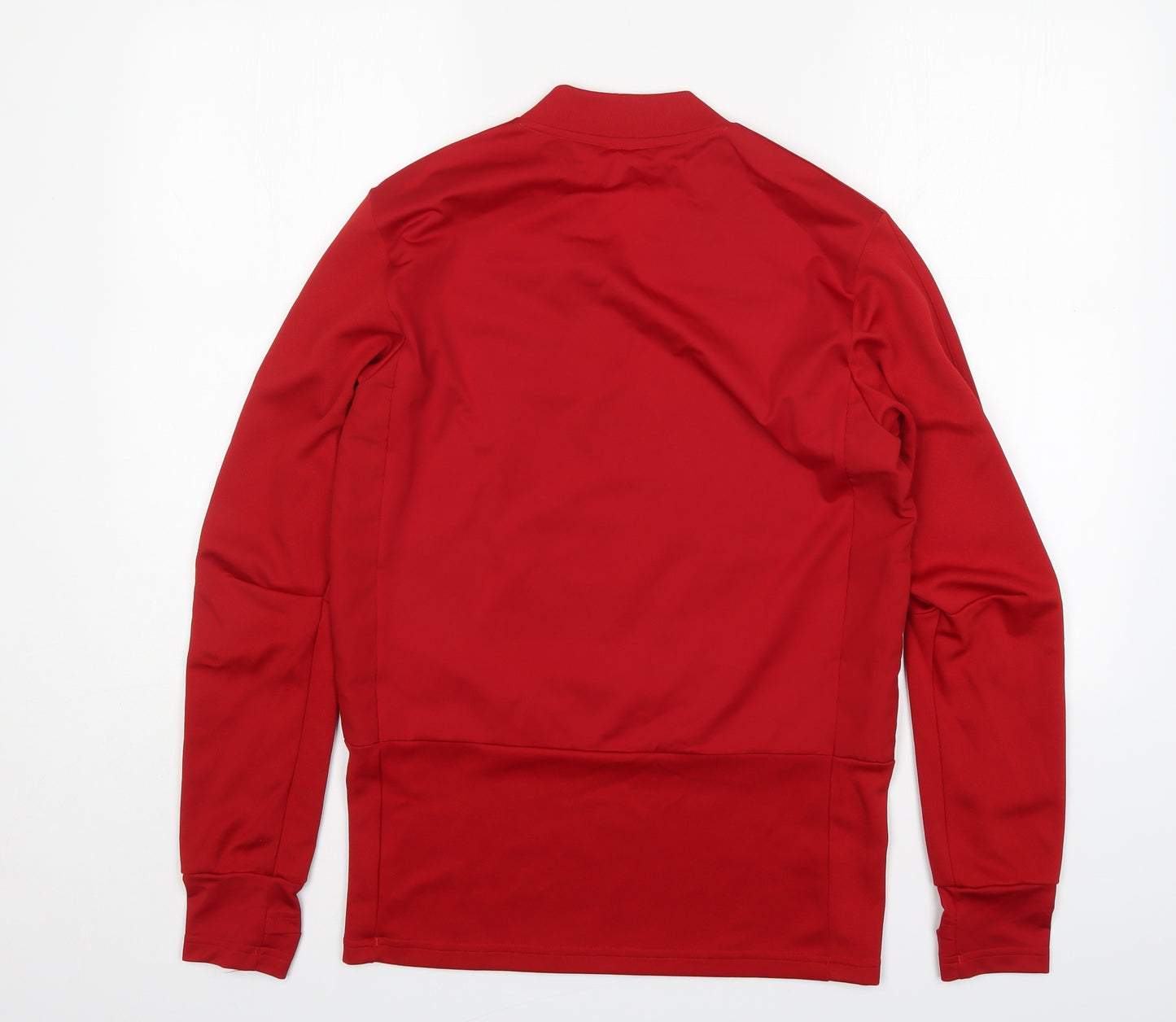 adidas Mens Red  Polyester Basic T-Shirt Size S V-Neck  - Wales