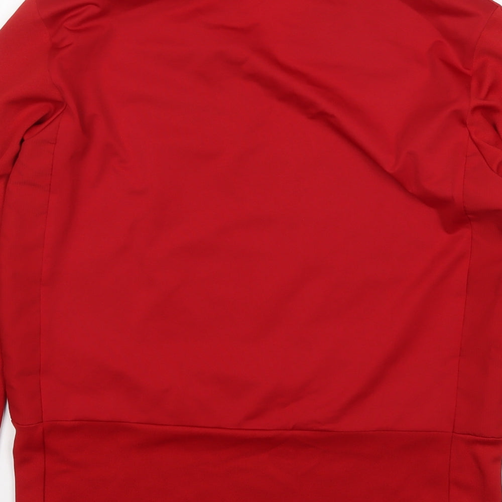 adidas Mens Red  Polyester Basic T-Shirt Size S V-Neck  - Wales