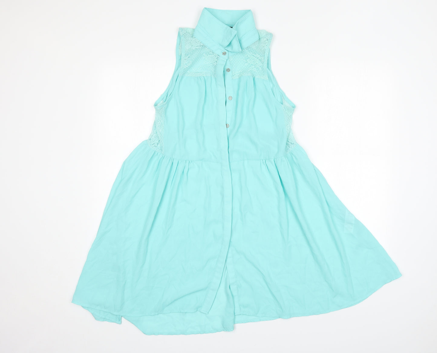 Girls On Film Womens Blue  Polyester A-Line  Size 12  Collared