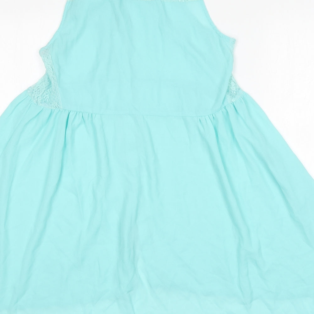 Girls On Film Womens Blue  Polyester A-Line  Size 12  Collared