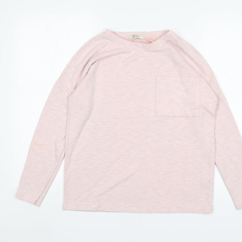 George Womens Pink Round Neck  Polyester Pullover Jumper Size 12