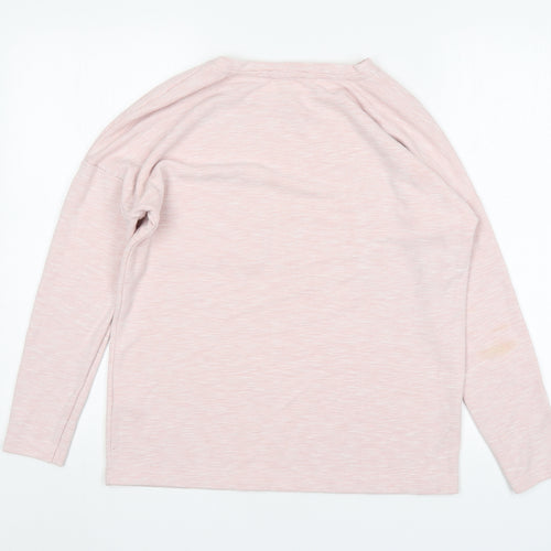 George Womens Pink Round Neck  Polyester Pullover Jumper Size 12