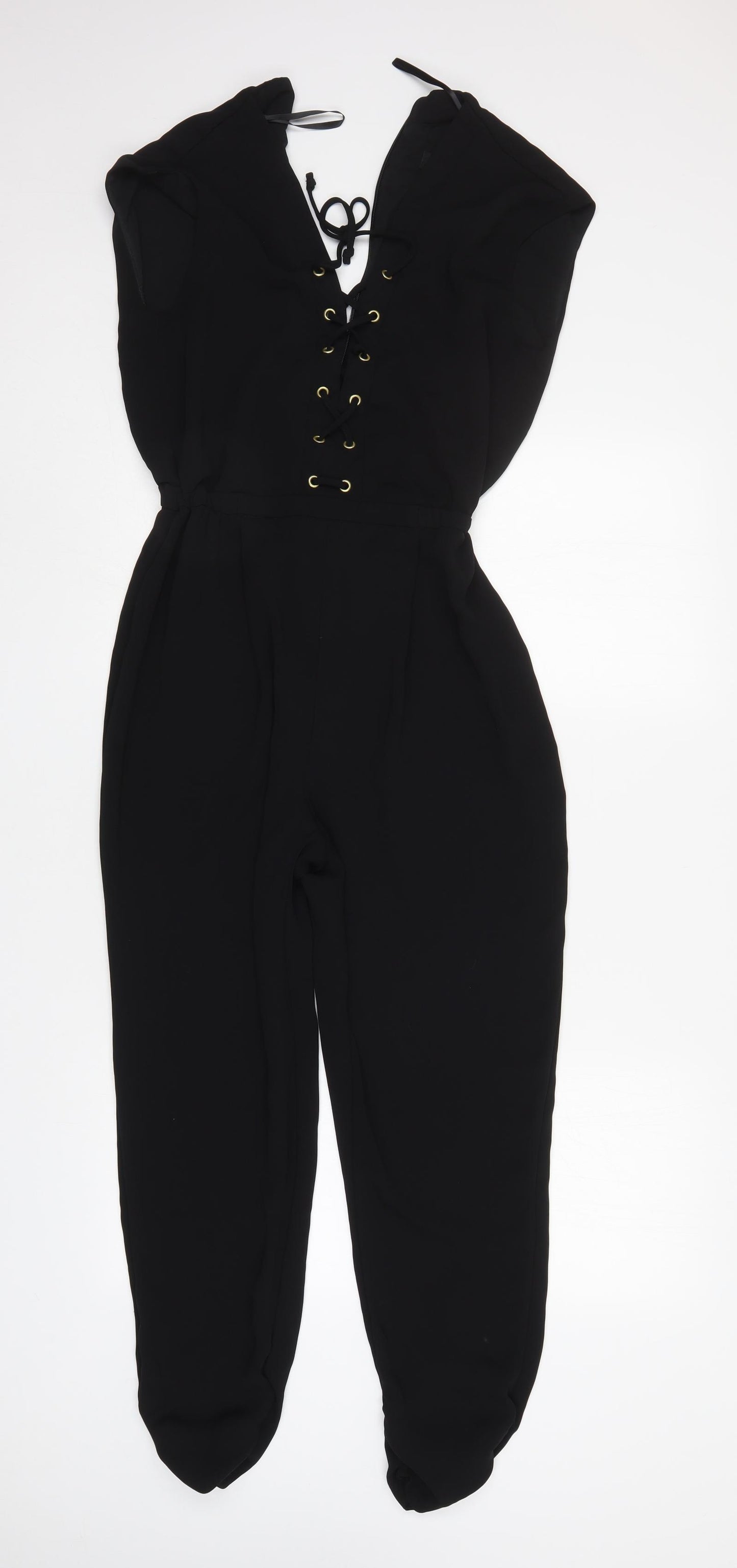 River Island Womens Black  Polyester Jumpsuit One-Piece Size 10 L27 in