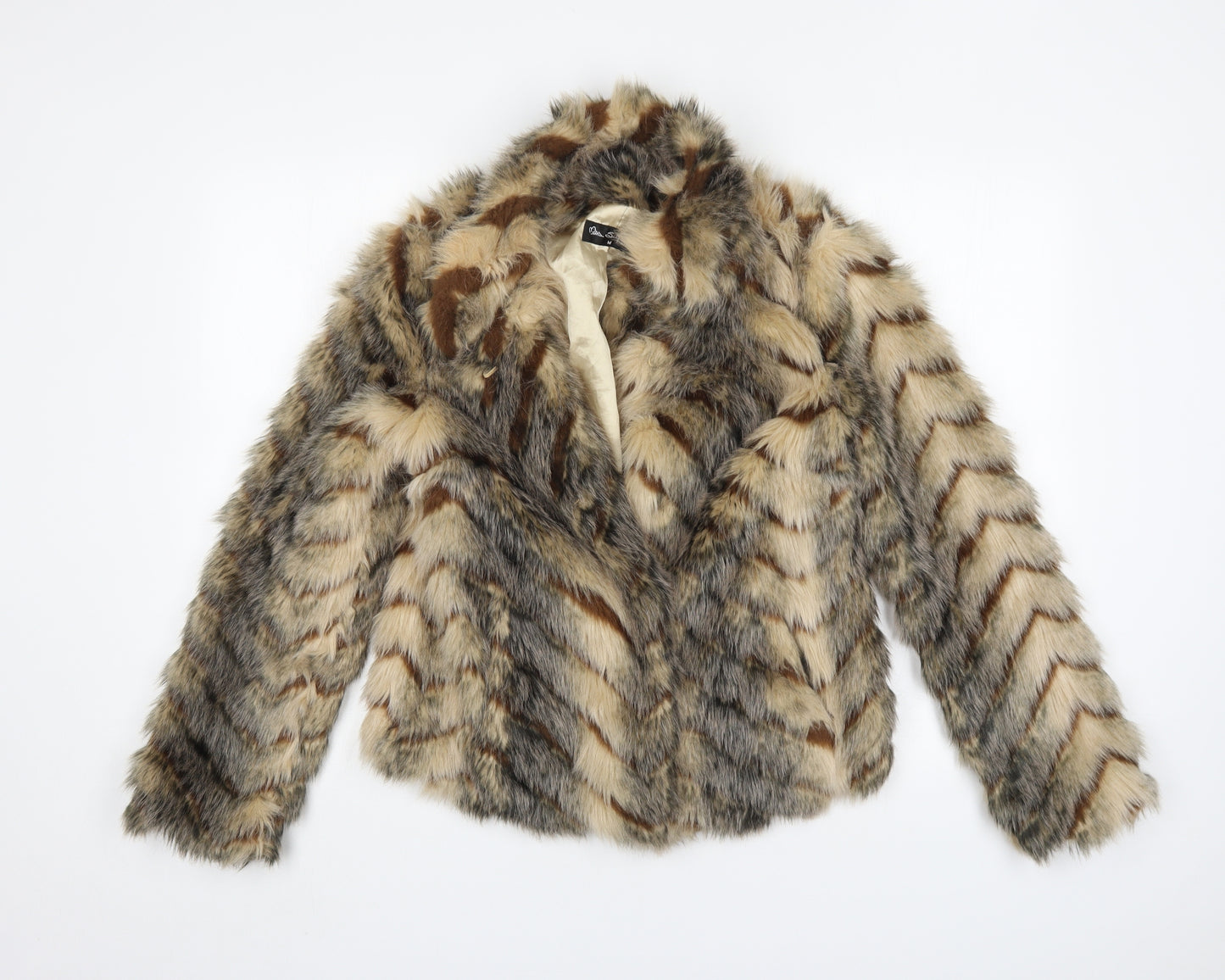 Miss Selfridge Womens Brown   Jacket  Size M   - Fur Jacket