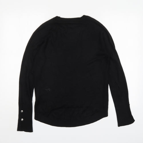 Primark Womens Black Round Neck  Acrylic Pullover Jumper Size XS