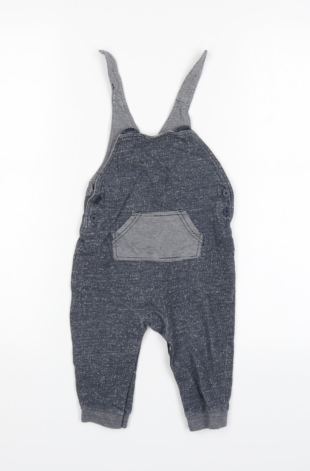 George Boys Grey  Cotton Dungaree One-Piece Size 9-12 Months