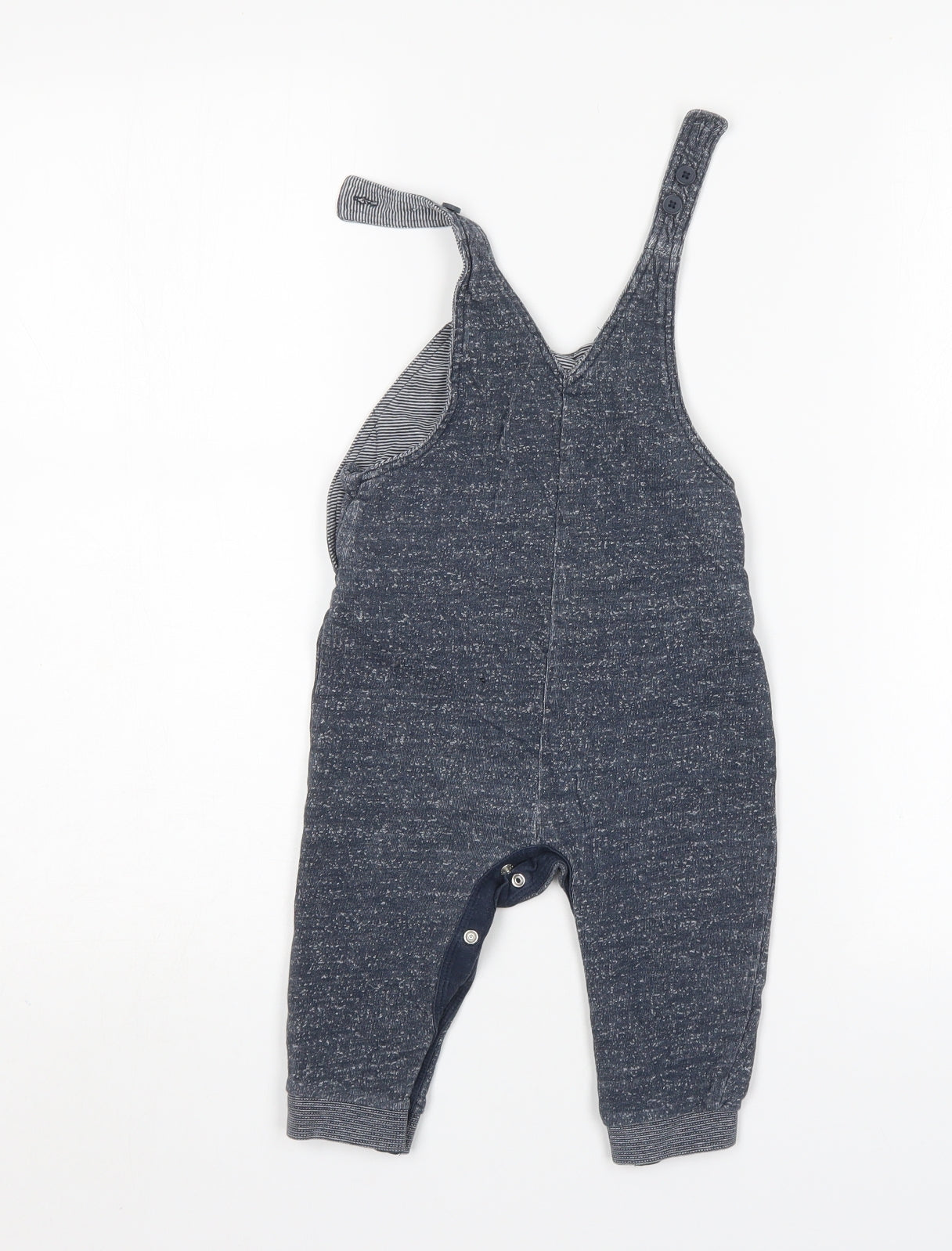 George Boys Grey  Cotton Dungaree One-Piece Size 9-12 Months