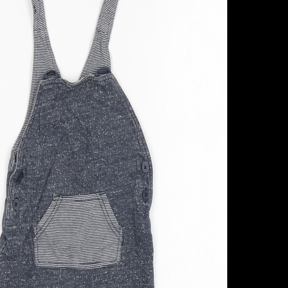 George Boys Grey  Cotton Dungaree One-Piece Size 9-12 Months