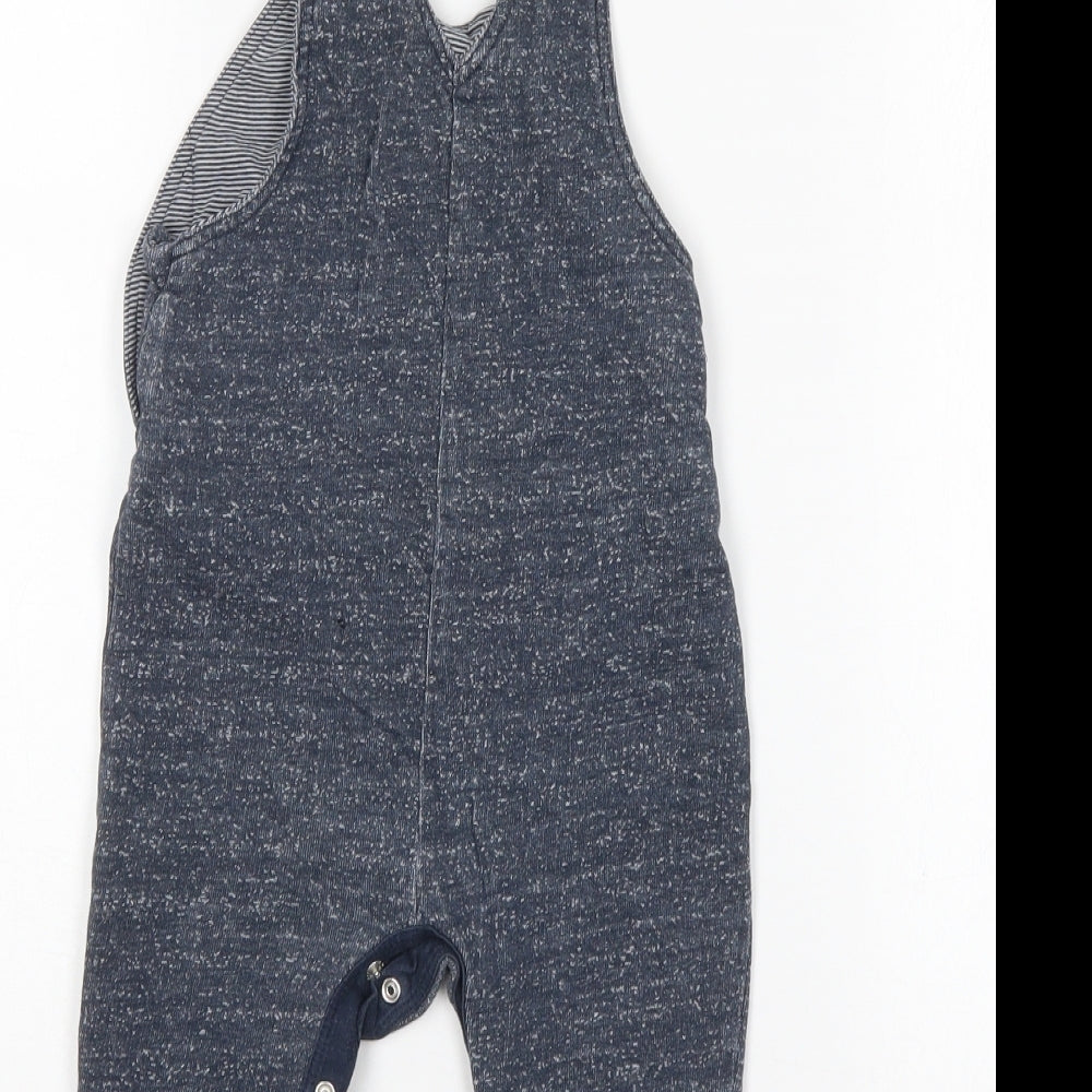 George Boys Grey  Cotton Dungaree One-Piece Size 9-12 Months