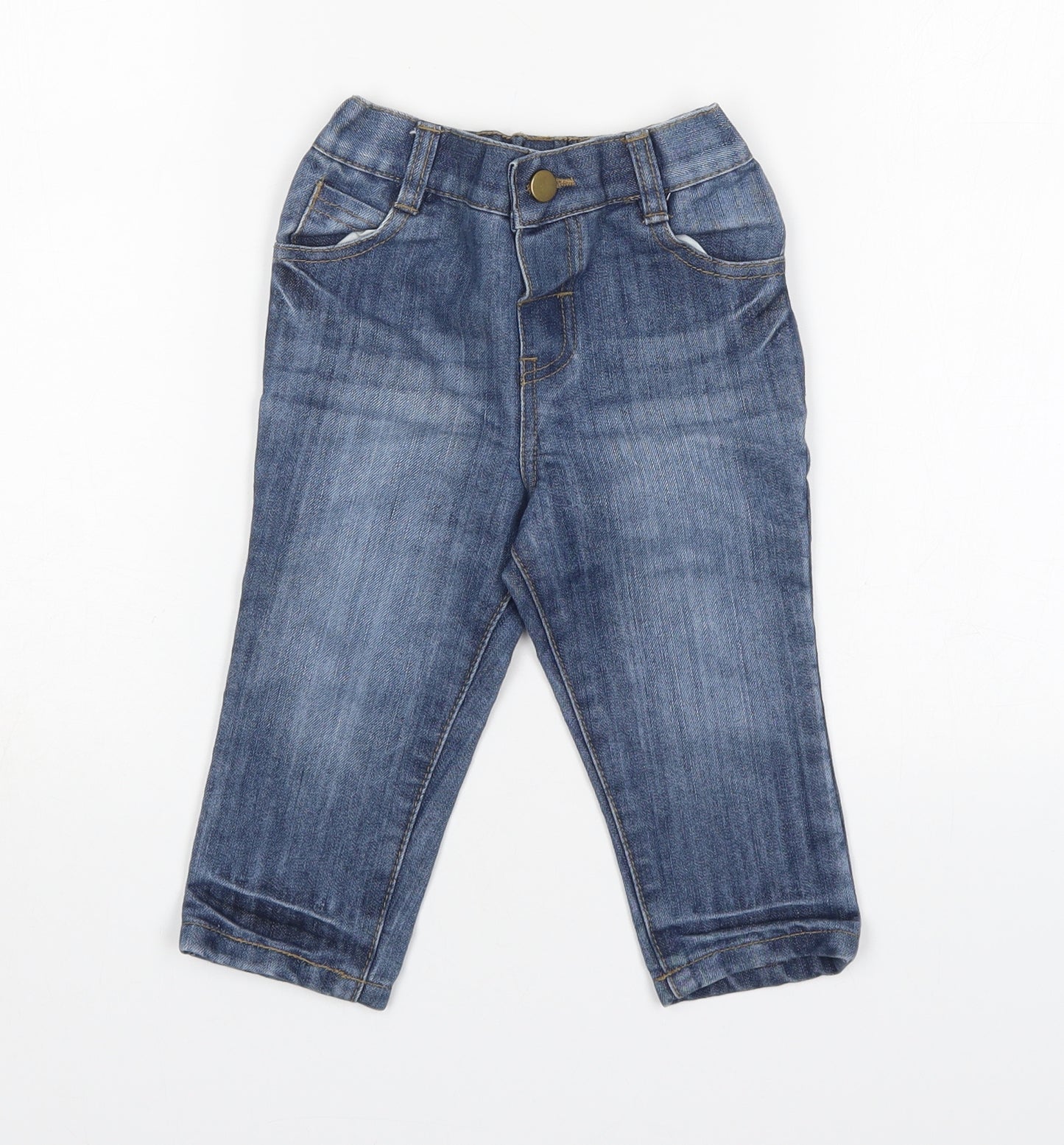 M&Co Boys Blue  Cotton  Jeans Size 12-18 Months