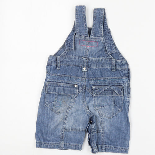 NEXT Girls Blue  Cotton Dungaree One-Piece Size 12-18 Months