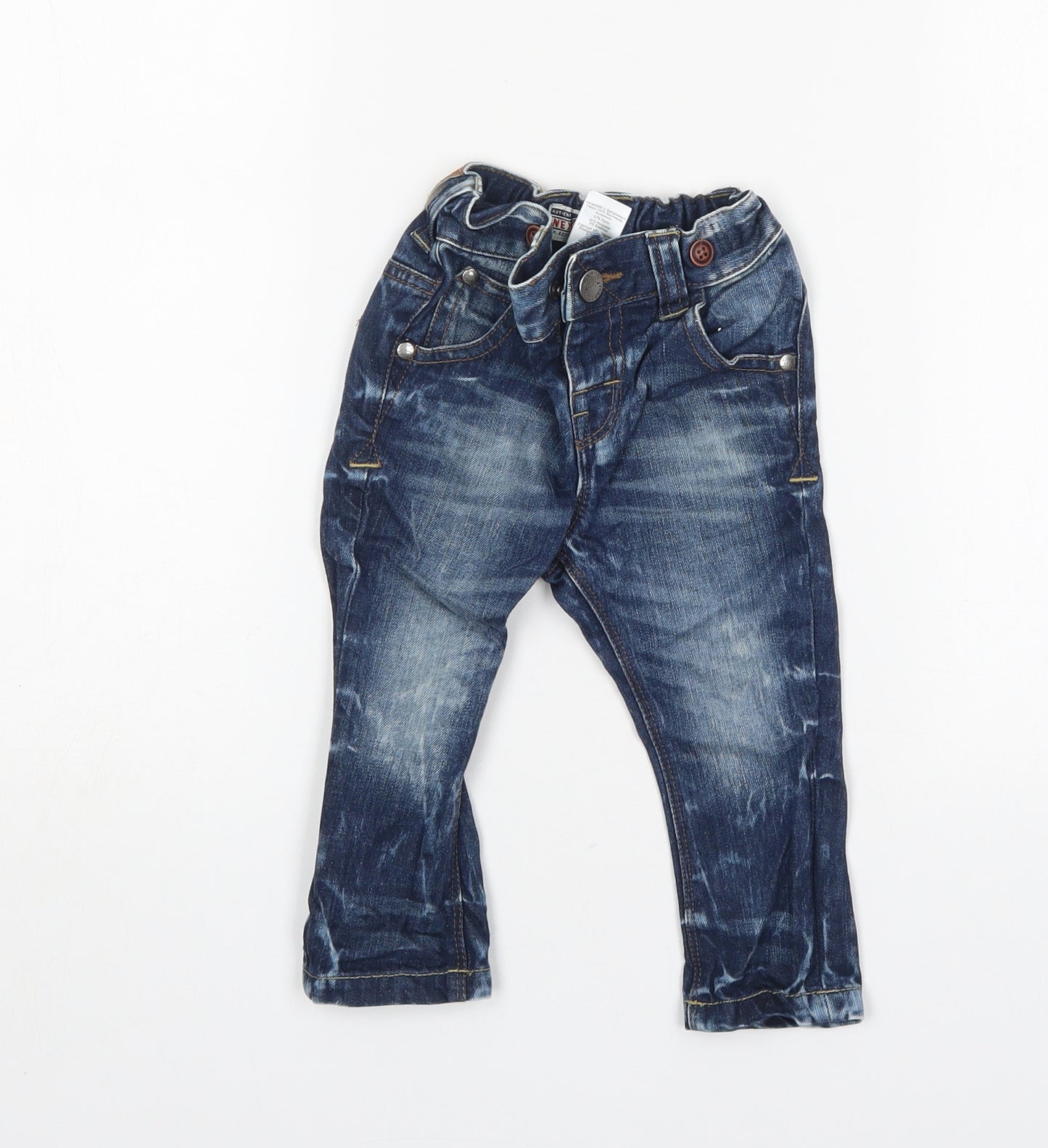 NEXT Boys Blue  Cotton  Jeans Size 9-12 Months