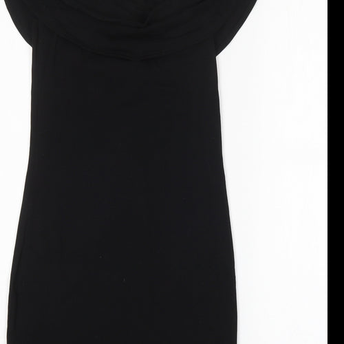 H&M Womens Black  Cotton Mini  Size S  Boat Neck