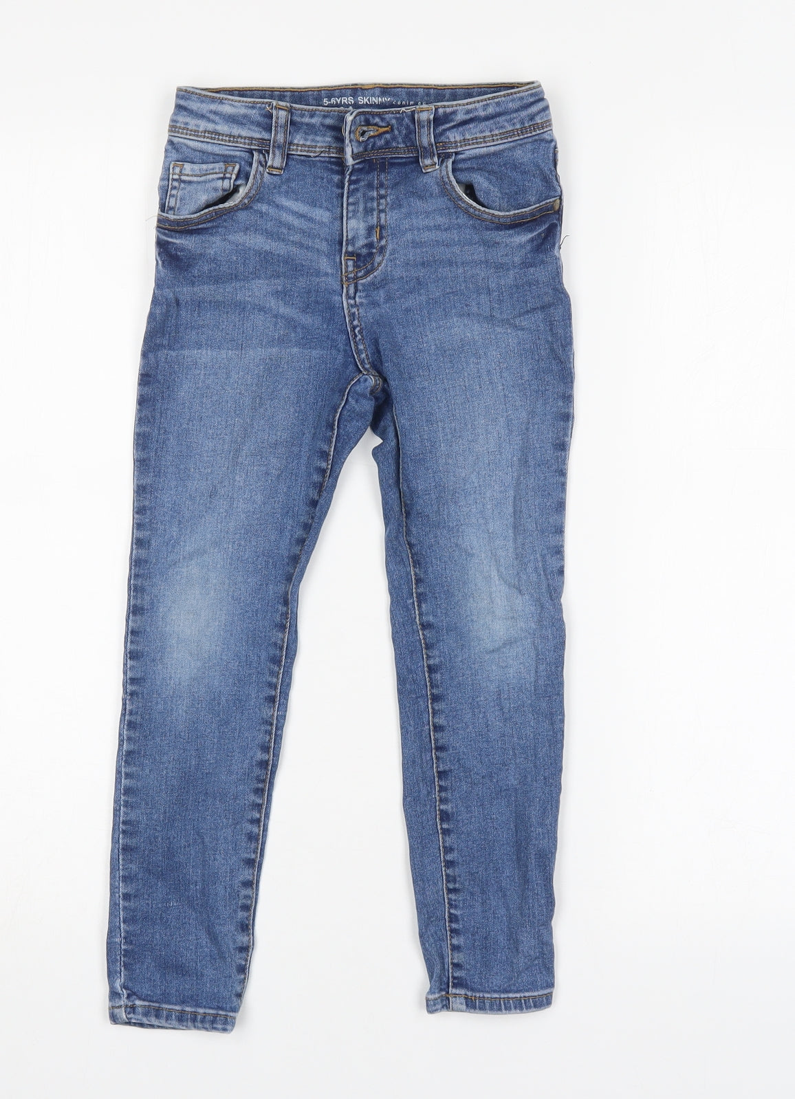 Denim Co Boys Blue  Cotton Skinny Jeans Size 5-6 Years  Regular
