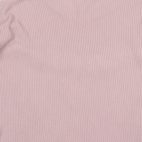 Pura Moda Womens Pink Round Neck   Pullover Jumper Size S