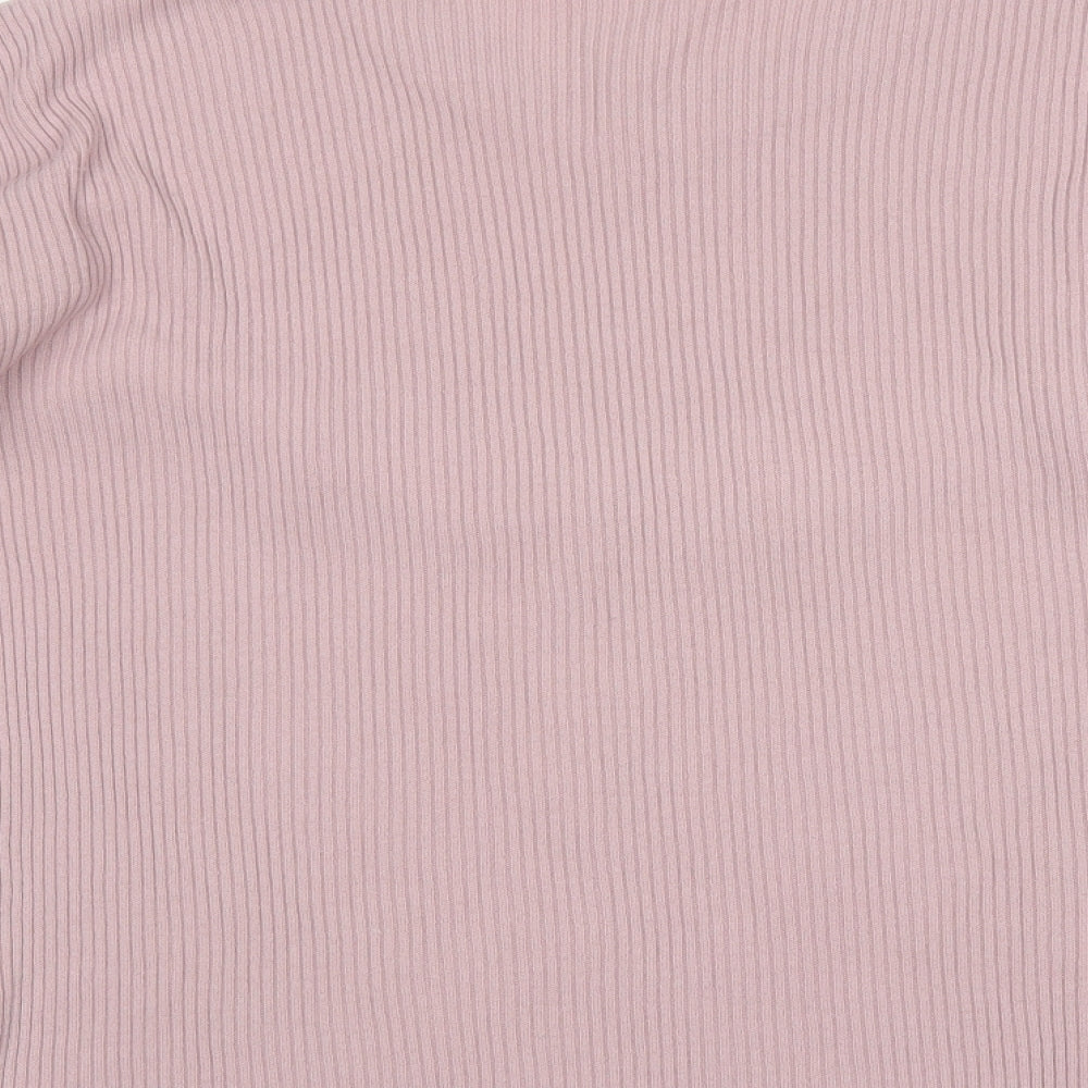 Pura Moda Womens Pink Round Neck   Pullover Jumper Size S