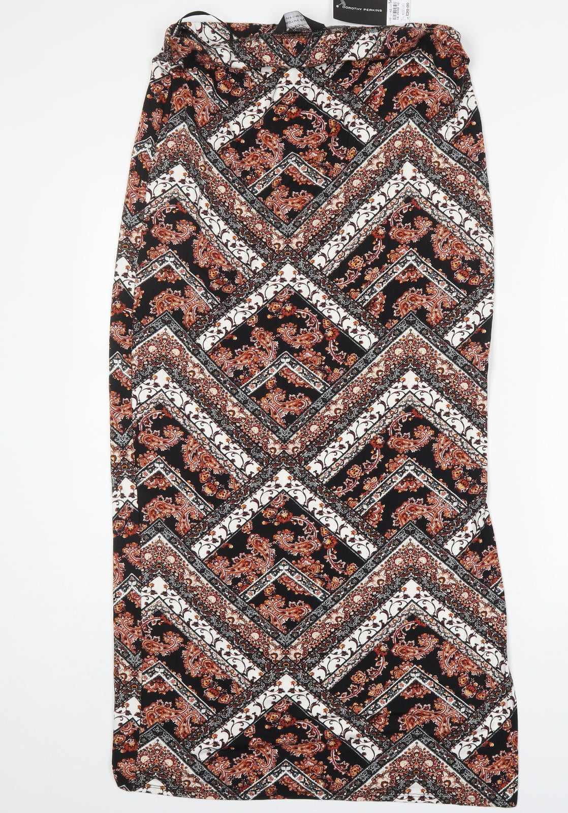 Dorothy Perkins Womens Multicoloured Argyle/Diamond Viscose Maxi Skirt Size 14