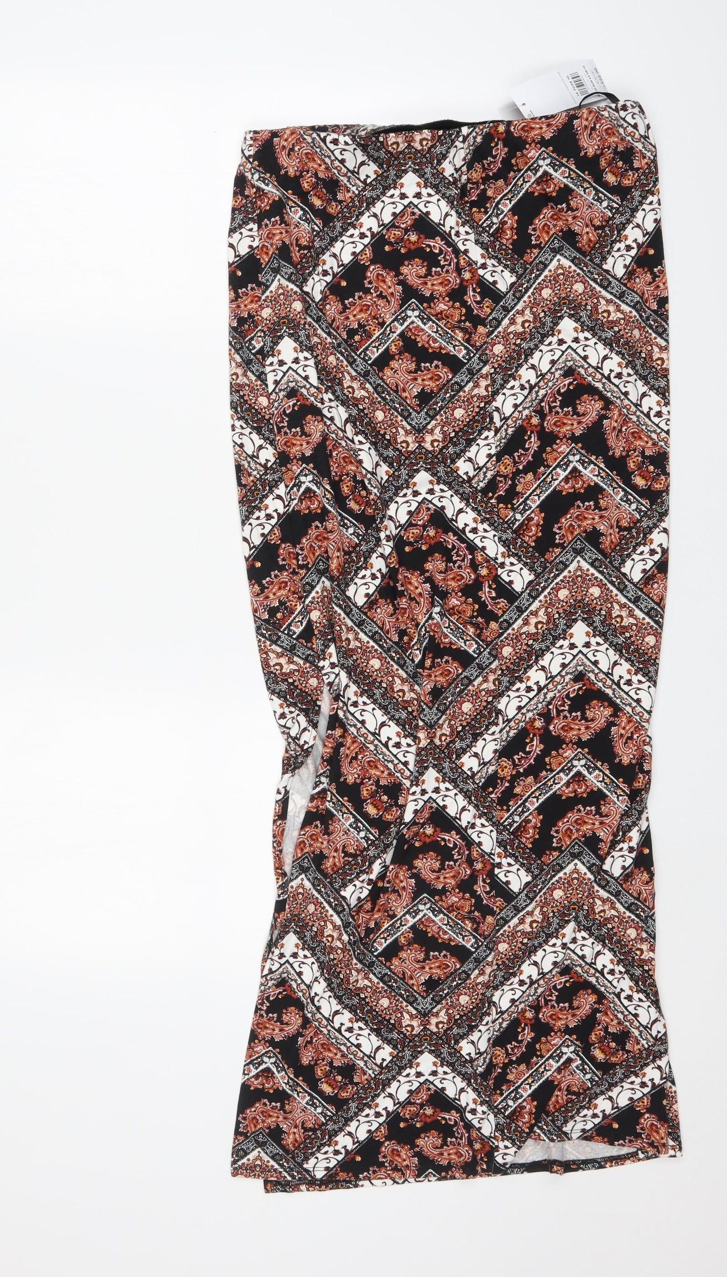 Dorothy Perkins Womens Multicoloured Argyle/Diamond Viscose Maxi Skirt Size 14