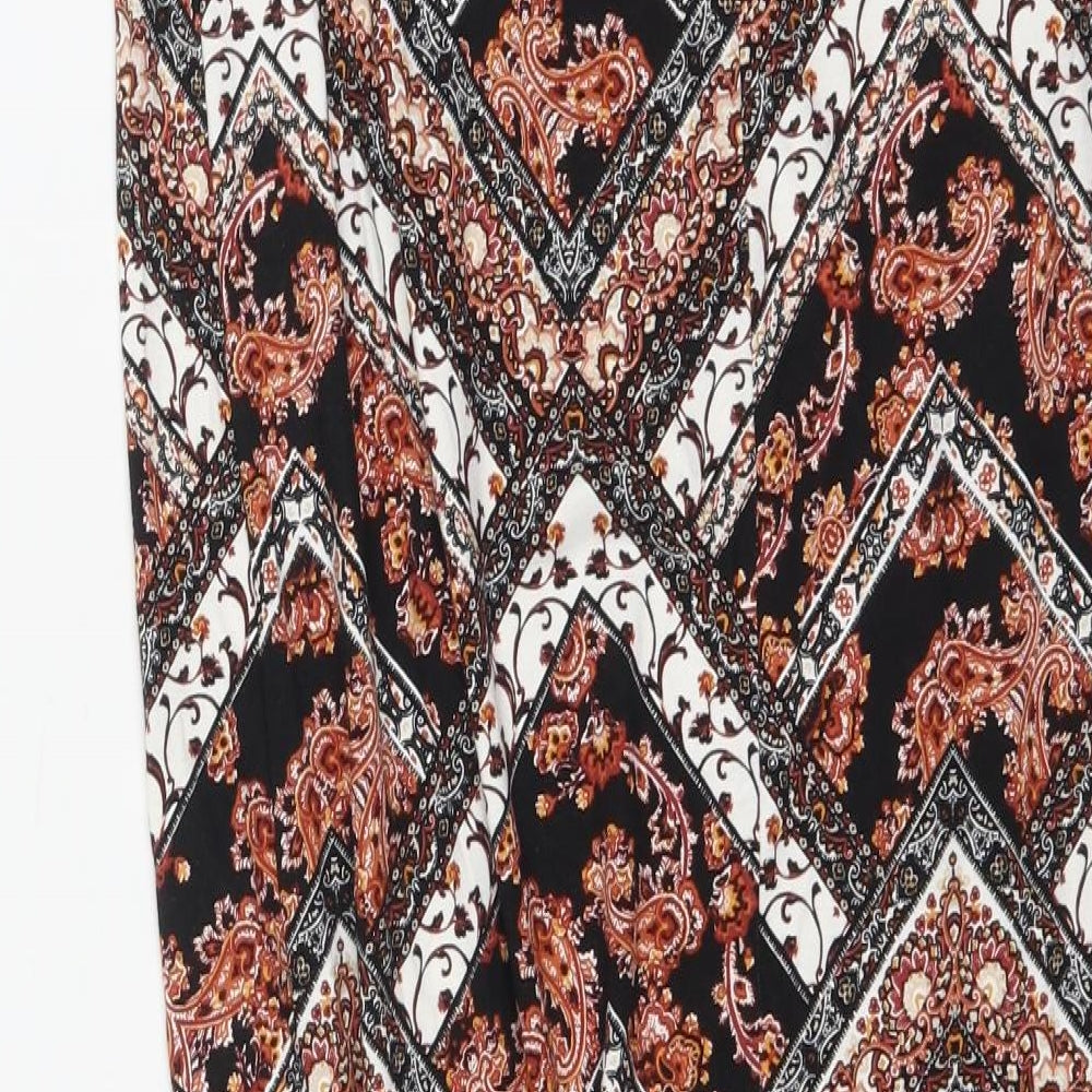 Dorothy Perkins Womens Multicoloured Argyle/Diamond Viscose Maxi Skirt Size 14