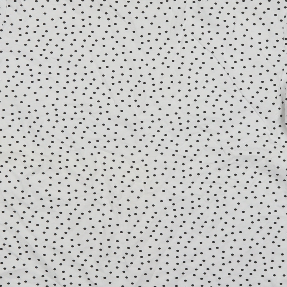 F&F Womens Multicoloured Polka Dot Cotton Basic T-Shirt Size 16 Round Neck