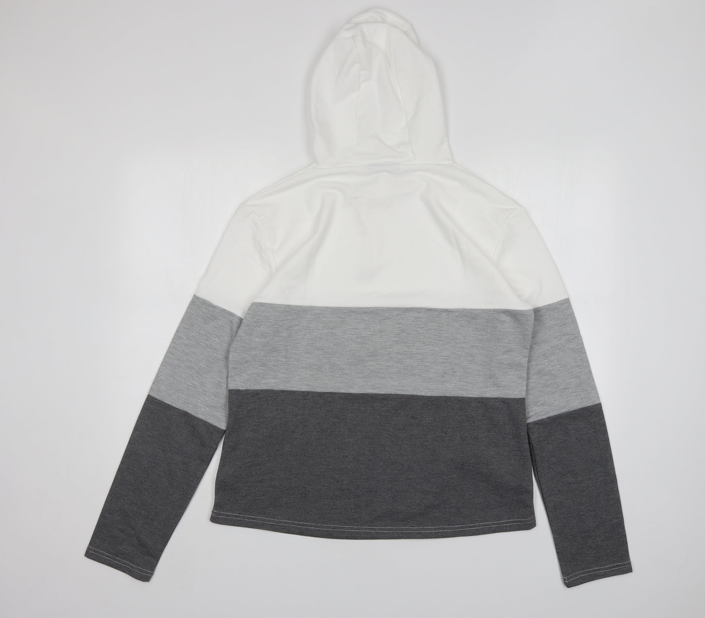 Zsiibo Womens Multicoloured Colourblock Cotton Pullover Hoodie Size L