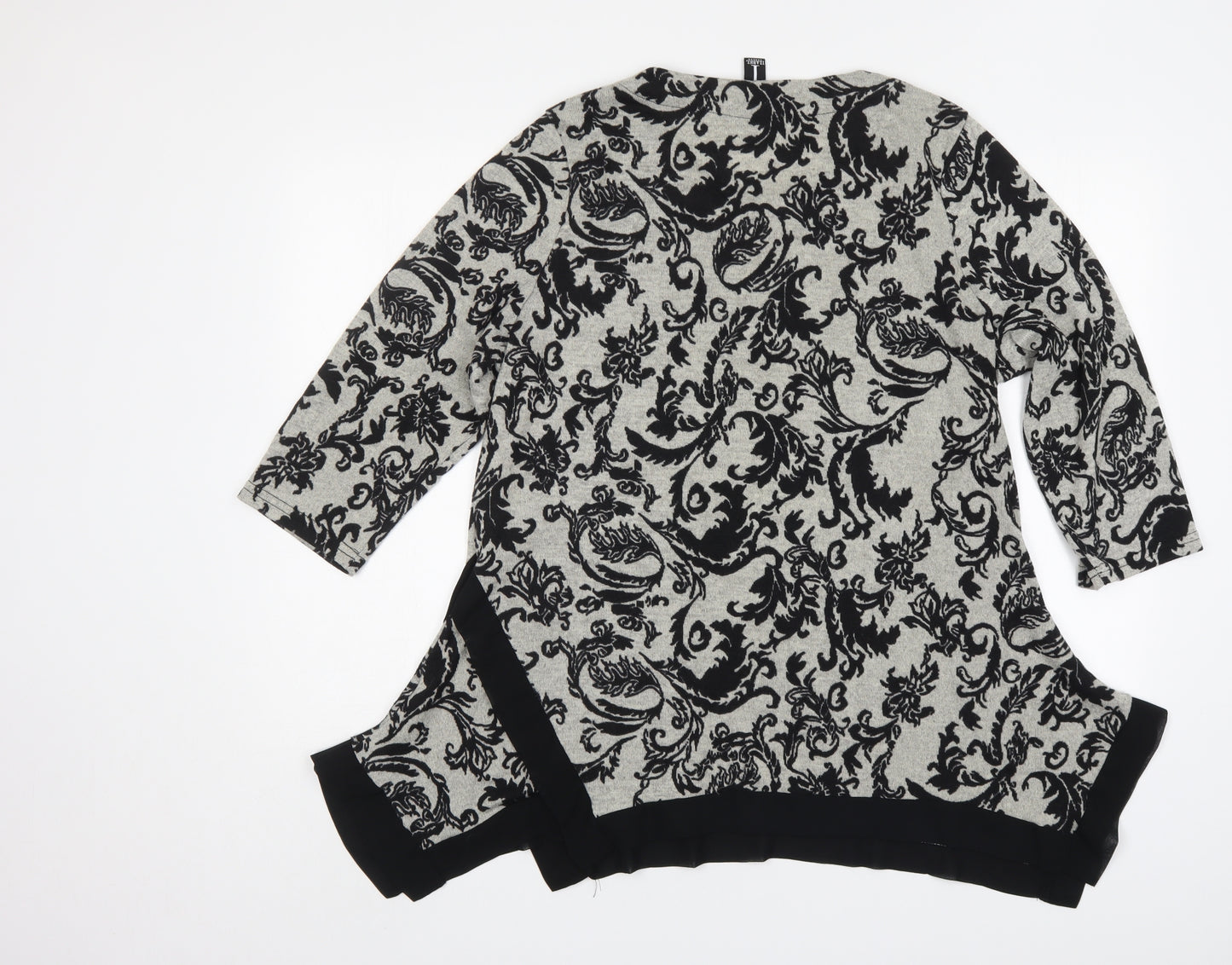 Izabel London Womens Multicoloured Round Neck Paisley Polyester Pullover Jumper Size 16