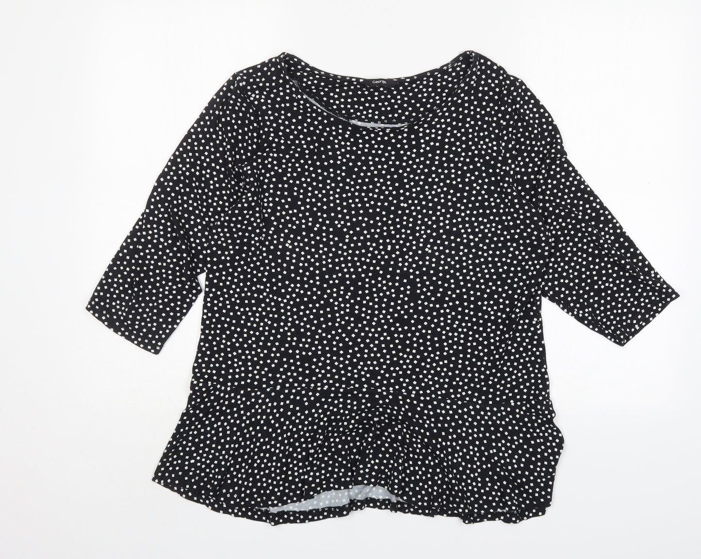 George Womens Multicoloured Polka Dot Viscose Basic T-Shirt Size 18 Round Neck
