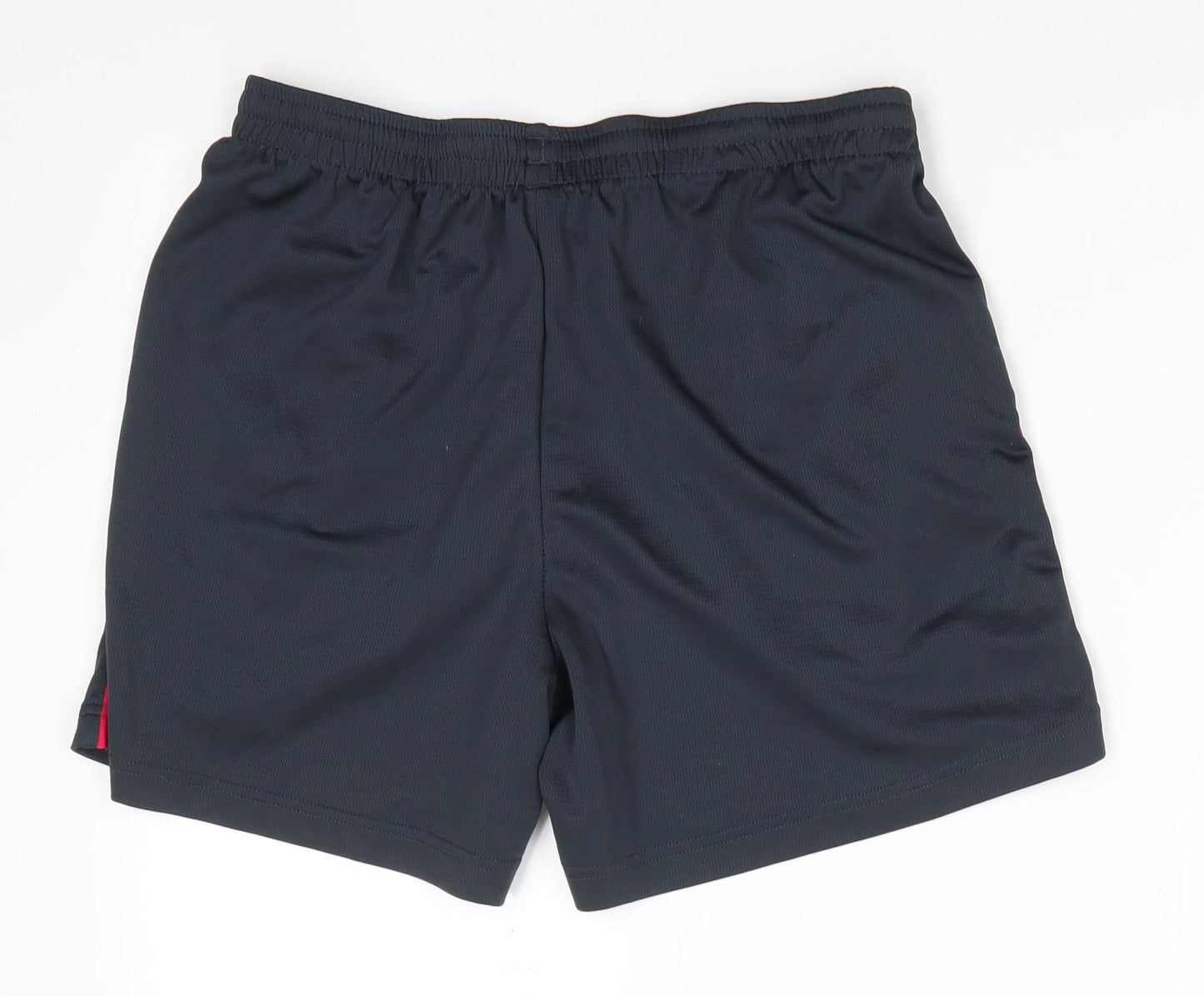 Kukri Mens Grey  Polyester Athletic Shorts Size S  Regular Drawstring - British Weight Lifting Dark Grey