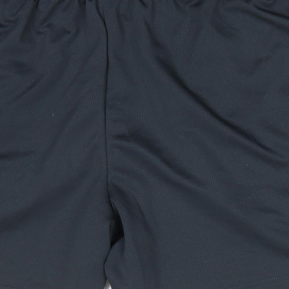 Kukri Mens Grey  Polyester Athletic Shorts Size S  Regular Drawstring - British Weight Lifting Dark Grey