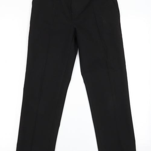 Marks and Spencer Boys Black  Polyester Dress Pants Trousers Size 11-12 Years  Regular Zip - Back Elastication