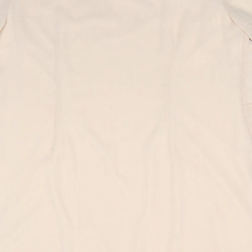 Atmosphere Womens Beige  Polyester Tunic Blouse Size 12 Round Neck - Metal like studs on shoulders Sheer arms