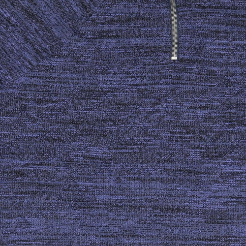 M&S Womens Blue Round Neck  Polyester Pullover Jumper Size 14