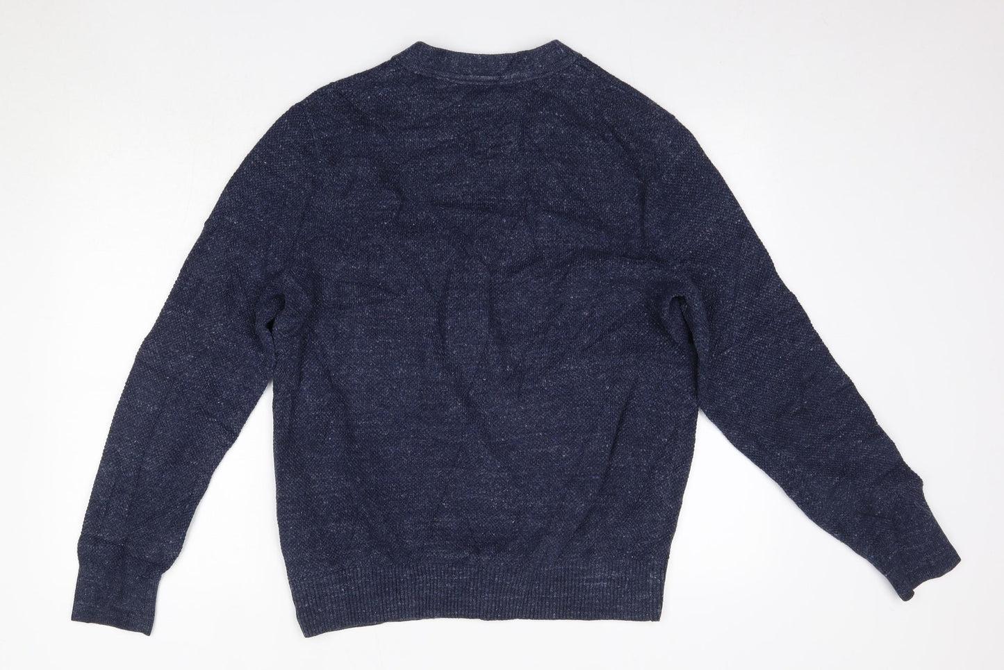 Gap Mens Blue V-Neck  Cotton Cardigan Jumper Size M