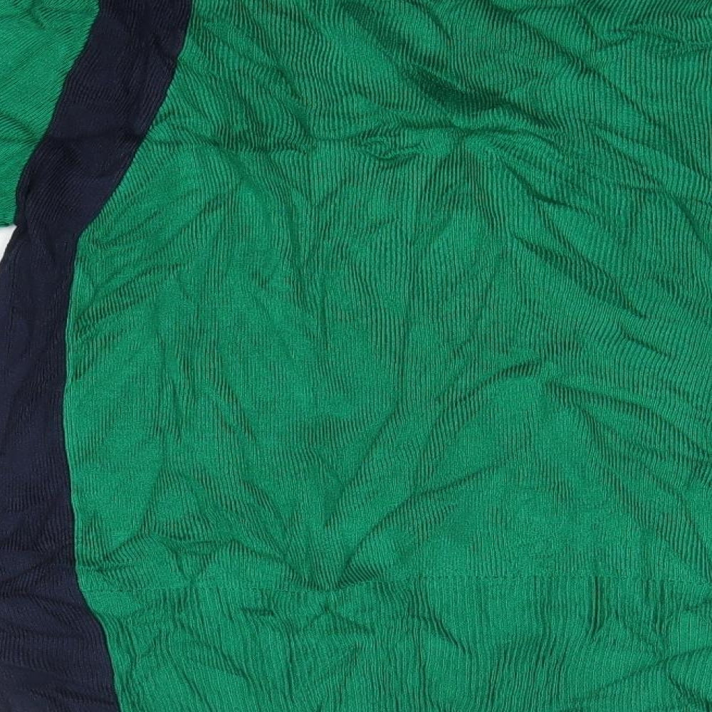 M&S Womens Green High Neck  Viscose Pullover Jumper Size 14