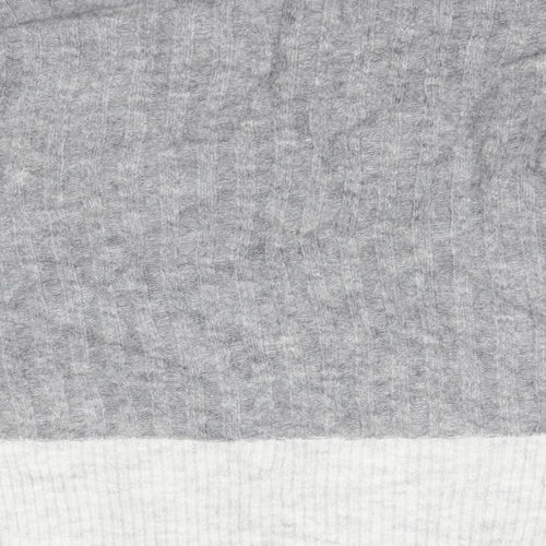 Primark Womens Grey Round Neck  Acrylic Pullover Jumper Size M