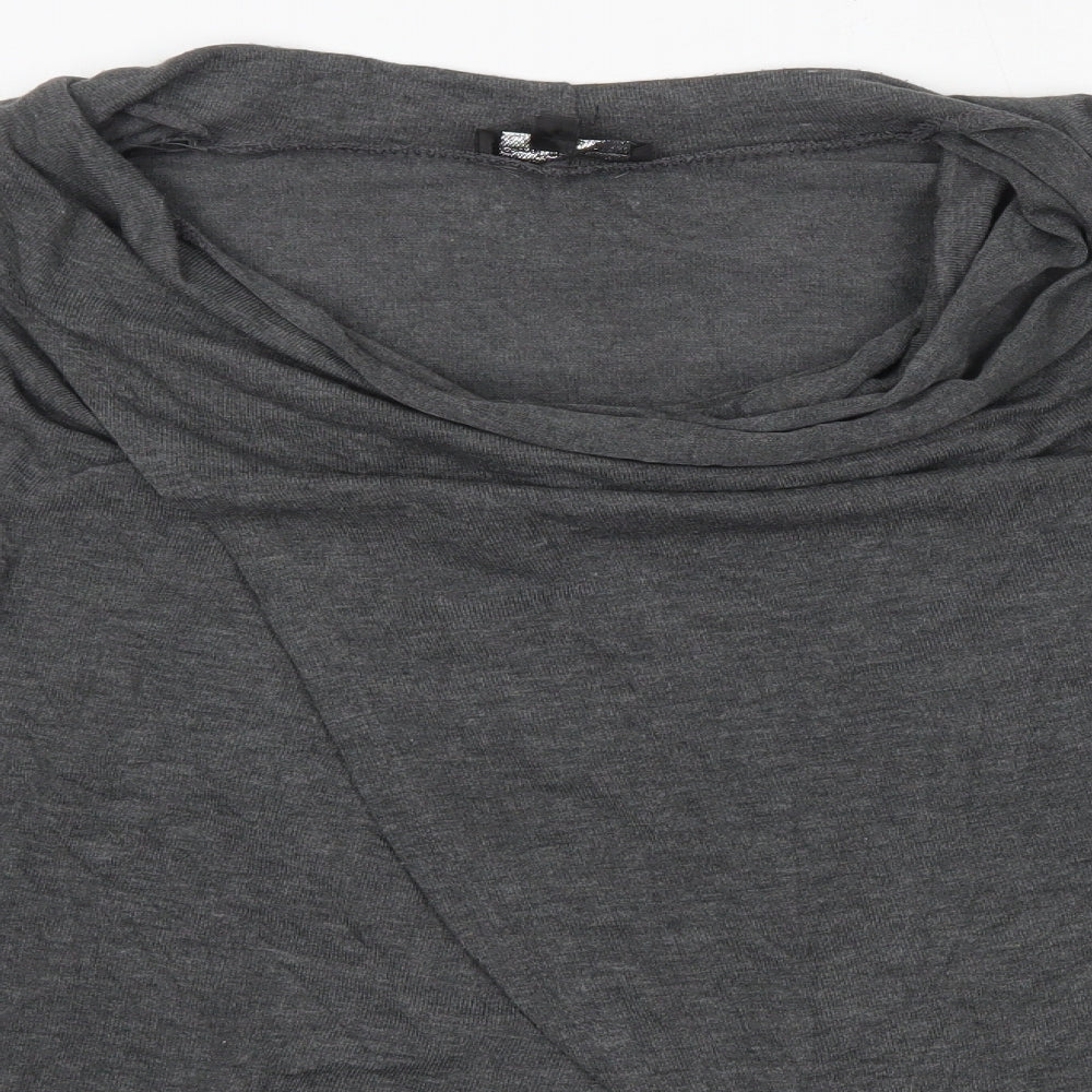Caroline Morgan Womens Grey Round Neck  Viscose Pullover Jumper Size 8