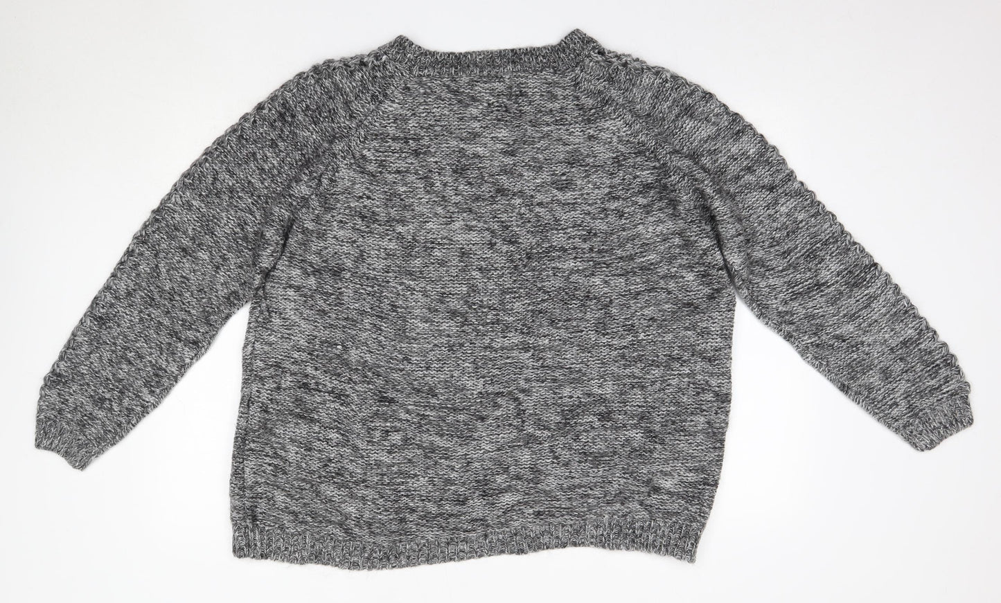 Matalan Womens Grey Round Neck  Acrylic Pullover Jumper Size 18