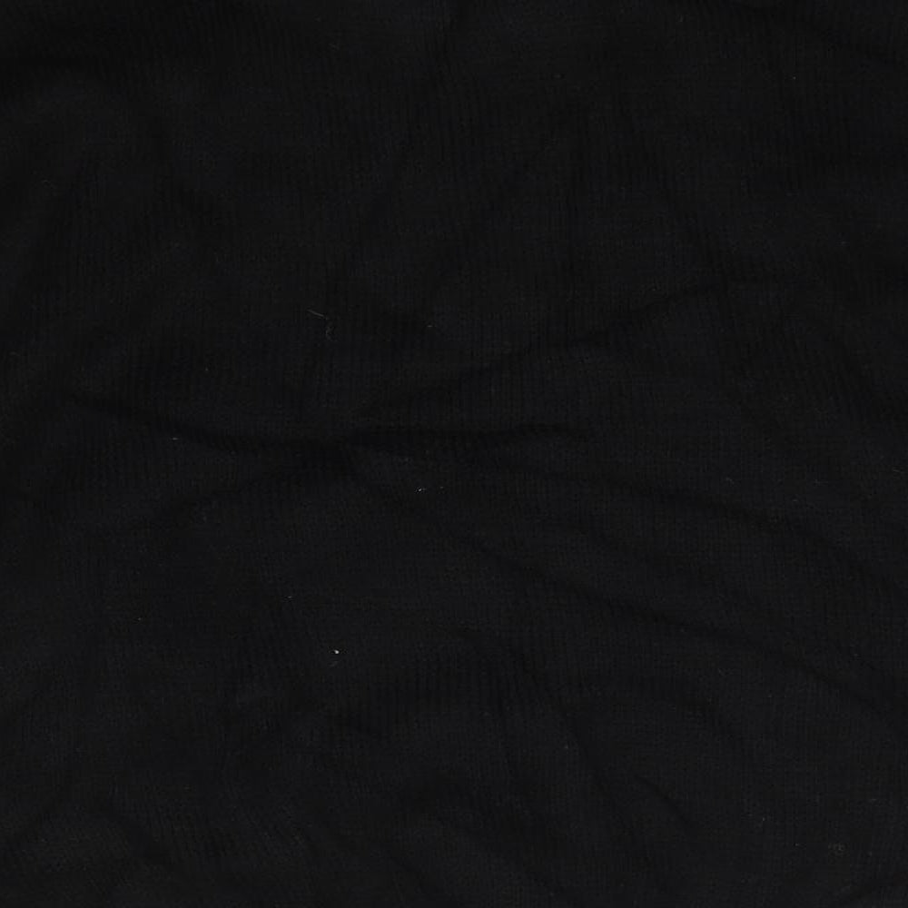 Whisper Mens Black Round Neck  Acrylic Pullover Jumper Size M   - Christmas
