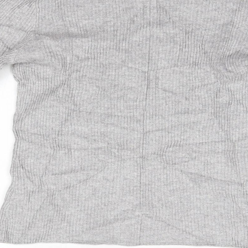 New Look Womens Grey Round Neck  Viscose Pullover Jumper Size 12